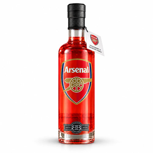 Arsenal FC Strawberry Flavoured Vodka bottle