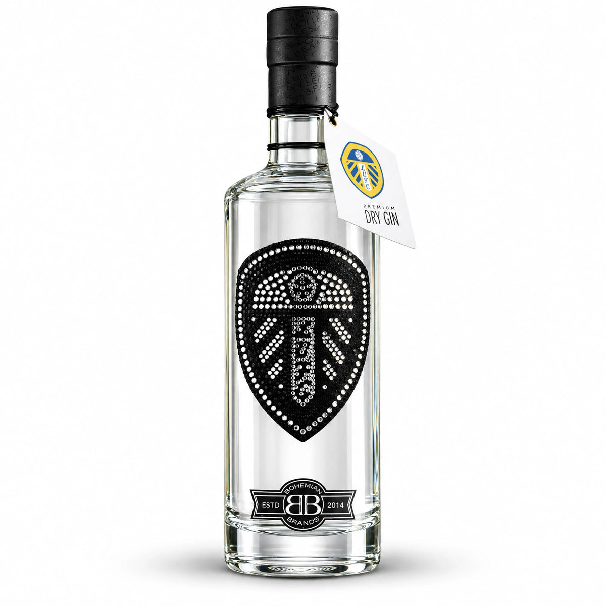 Leeds United FC Gin Black Crystal Edition bottle