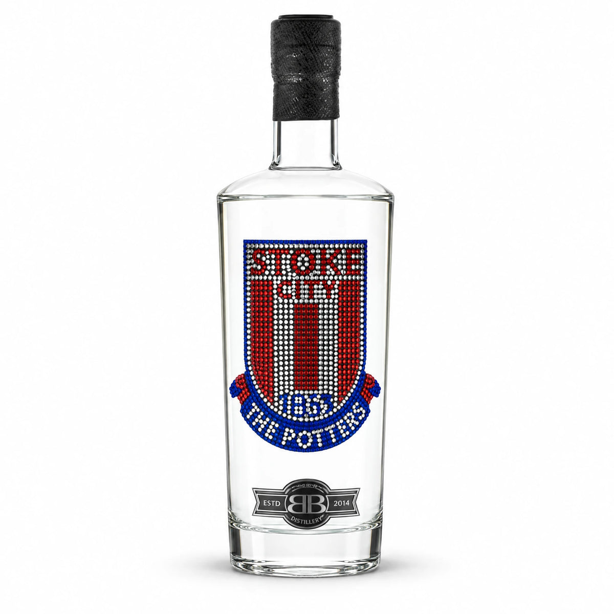 Stoke City FC Vodka Crystal Edition bottle with crystal crest